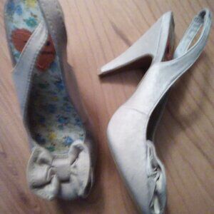 Cute Fabric Slingbacks